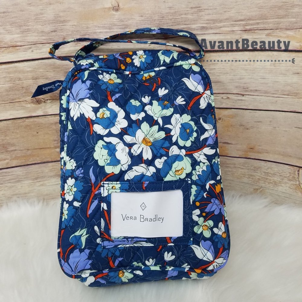 VERA BRADLEY Essential Large Backpack  Floral Blue Bursts Lunch Bunch Set New - Picture 10 of 16